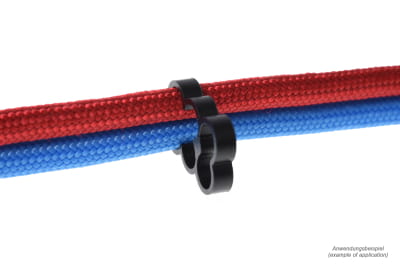 KAB Alphacool Eiskamm Alu X6 - 4mm black - 4 Stück PHT EOL