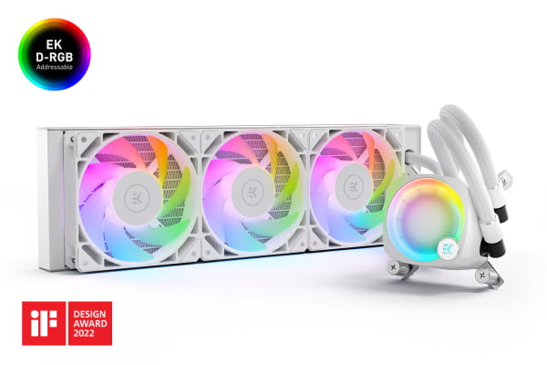 KOI EK Water Blocks EK-Nucleus AIO CR360 Lux D-RGB - White