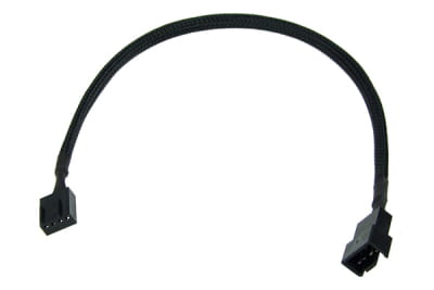 LK Phobya 4Pin PWM Verlängerung - Schwarz 30cm