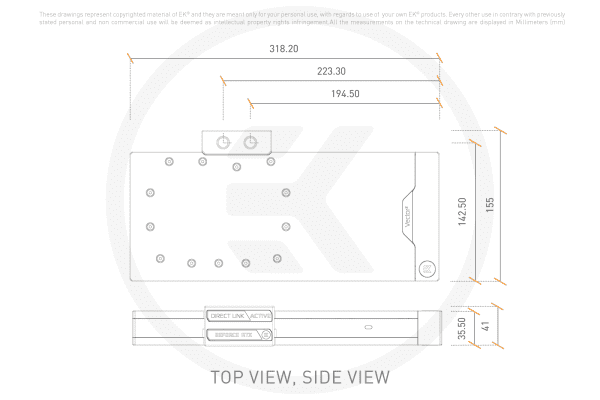 WAK EK Water Blocks EK-Quantum Vector2 FTW3 RTX 3090 Ti D-RGB ABP Set - Nickel + Plexi