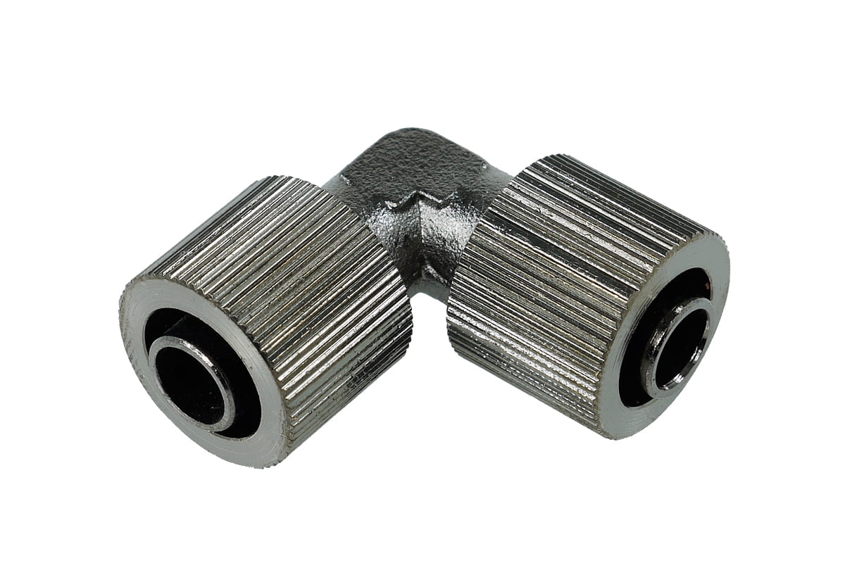 11/8mm (8x1,5mm) L Schlauchverbinder - verkupfert