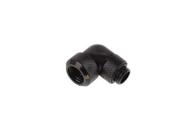 ANS Alphacool Eiszapfen 13mm HardTube Anschraubtülle 90° drehbar G1/4 - Deep Black