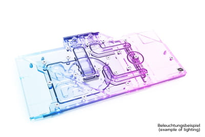 WAK Alphacool Eisblock Aurora Acryl GPX-A Radeon RX 6800/6800XT Gaming X Trio mit Backplate PHT EOL