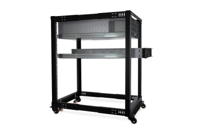 GHE Alphacool ES 19" Open Frame Serverrack 18HE Verstellbare Tiefe